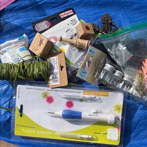 Crafting Supplies Bundle with Punch Needle Set